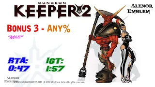Dungeon Keeper 2 Speedrun Bonus Level 3 "Maze" 0:47 (RTA) 1:57 (IGT) (Current WR)
