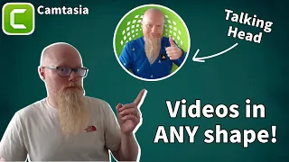 How to merge a video into ANY shape in Camtasia 2023! (Talking Head Effect)