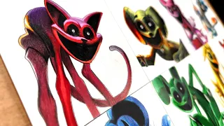 Drawing Monsters Smiling critters ( Poppy playtime chapter 3 )