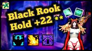 Green Build | +22 Black Rook Hold ( 2chest ) Preservation Evoker PUG | Season 3 Dragonflight Mythic+