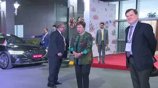 Managing Director of the IMF, Kristalina Georgieva arrives in New Delhi to attend G20 Summit