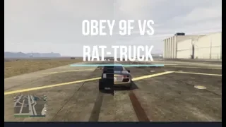 GTA 5- Obey 9F SPEED GLITCH! Speed comparison to Rat-Truck