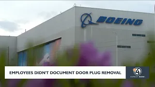 Boeing didn't document door plug removal