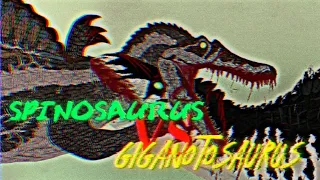 Giganotosaurus vs Spinosaurus | Prologue vs Camp Cretaceous | DC2 epic battle animation