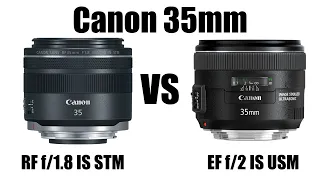 Что скрывает RF? Узнай прежде, чем покупать. Canon RF 35mm f/1.8 IS STM vs EF 35mm f/2 IS USM.