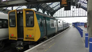 Class 313 201 leaving Brighton.