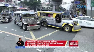 Prangkisa ng traditional jeepney, mapapaso sa March 31 sa mga probinsya... | UB