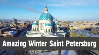 Winter Saint Petersburg Aerial Footage (Drone Video) - Зимний Санкт Петербург, аэросъемка