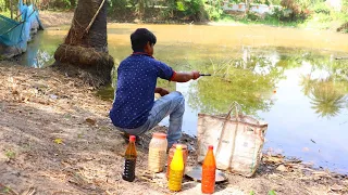 Fishing Video || Village boys know very well where and how to catch fish || Amazing hook fishing