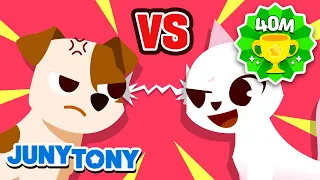 Dog vs. Cat 🐶🐱| VS Series | Animal Song for Kids | Kindergarten Song | JunyTony