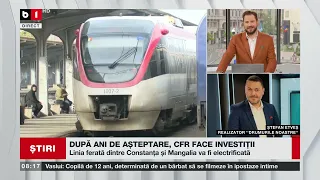 LINIA FERATĂ DINTRE CONSTANȚA ȘI MANGALIA VA FI ELECTRIFICATĂ_Știri B1TV_20 apr. 2024