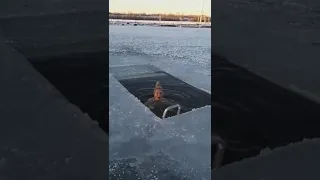 11 января - погружение в ледяную воду Волгоградского Дома Моржа