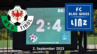 WSG Tirol 2 : 4  FC Blau Weiß Linz    2. September 2023