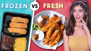 Frozen vs Fresh Homemade Food 🍕Taste Test