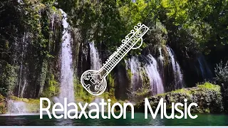 🌿 Relaxing Sitar & Tabla Instrumental with Waterfall Sounds | Meditation & Deep Sleep Music