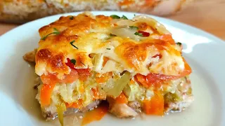 Капустная запеканка с курицей! Обалденно вкусное диетическое блюдо! Просто и бюджетно!