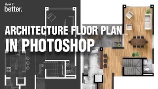 Architecture Floor Plan in Photoshop