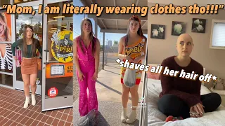 STRICT MOM FORCES HER TO WEAR A SHIRT OR SHE GOES BALD** FULL ANA NATALIA TIKTOK HALLOWEEN SERIES
