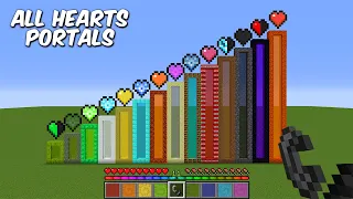 minecraft but there are hearts nether portals