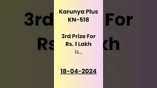 Kerala Karunya Plus KN-518 Lottery Result #keralalottery #results #lotteryresult