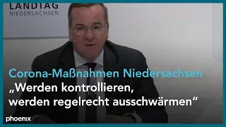 Boris Pistorius (SPD) zur aktuellen Corona-Lage in Niedersachsen am 30.11.21