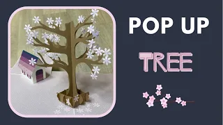 Pop Up Tree with House | Scrapbook Page | Tutorial
