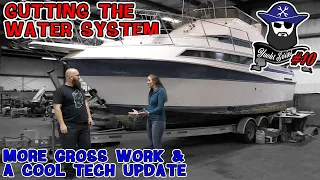 Yacht #10 Gutting the Water System! CAR WIZARD has more gross work & Mrs Wizard has cool tech update