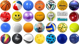 Balls Vocabulary ll 45 Different Balls Name in English with Pictures ll Different Types of Balls