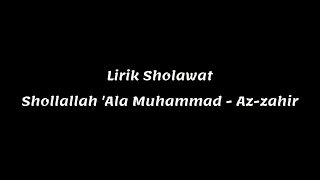 "New" Lirik Sholawat Shollallah 'Ala Muhammad Az-zahir