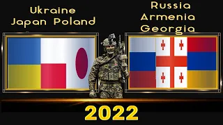 Украина Япония Польша VS Россия Армения Грузия 🇺🇦 Армия 2022🇷🇺 Сравнение военной мощи