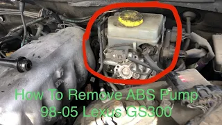 How To Remove ABS Pump Module Master Cylinder Booster 98-05 Toyota Lexus LX470 GS300 4Runner