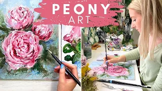 How to Paint a Peony Flower