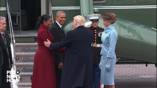 Obamas board helicopter, depart Inauguration Day 2017