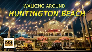 [4K] Huntington Beach by night walking around - WalkwithAK