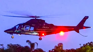 NIGHT LANDING | AGUSTA A109 & AIRBUS H155 DAUPHIN