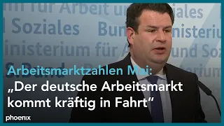 Arbeitsmarkt: Pressekonferenz mit Bundesarbeitsminister Hubertus Heil (SPD) am 01.06.21