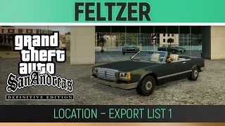 GTA San Andreas: Definitive Edition - Feltzer Location - Export List #1🏆