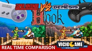 🎮 Hook (SNES Vs Mega Drive) Real Time Comparison