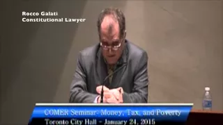 Rocco Galati on The Bank of Canada V. COMER Court Case - COMER Seminar Money, Tax & Poverty