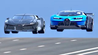 Bugatti La Voiture Noire vs Bugatti Vision GT - Drag Race 20 KM