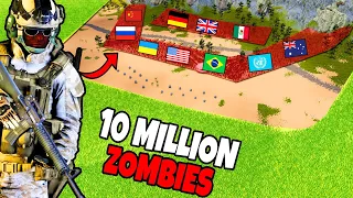 Every Modern Army Surrounded by 10 MILLION Zombie Army! - UEBS 2: Ultimate Epic Battle Simulator 2