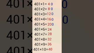mathstricks"401" times table Trick  #shorts #mathskills
