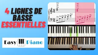 4 lignes de basse pour travailler la MAIN GAUCHE au piano