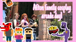 Fnaf Afton Family cosplay arcade day!!