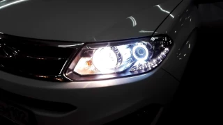 Тигго 5  + Angel Eyes SMD 72 Tuning of headlights