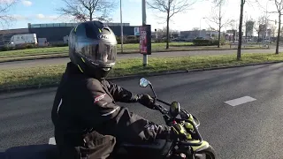 Motorrijles over het verkeersplein in Zwolle, gaan we vandaag dan eindelijk filerijden?