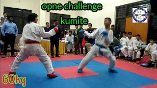 Kumite opne challenge//60kg boys fight//karate championship in gurugram haryana india//KAI
