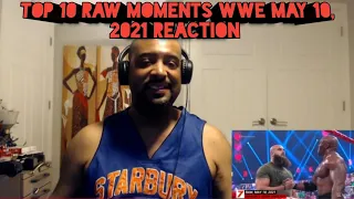 Top 10 Raw moments WWE Top 10, May 10, 2021 REACTION