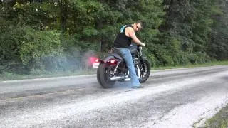 Harley Iron 883 Burnout