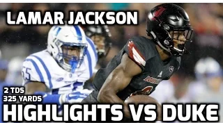 Lamar Jackson vs Duke || 2016 Highlights || 325 YARDS 2 TDs